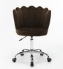 Modern Leisure Velvet Upholstered Shell Ergonomic Adjustable Swivel Chair In Brown Color Modern Leisure Velvet Upholstered Shell Ergonomic Adjustable Swivel Chair In Brown Color