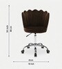Modern Leisure Velvet Upholstered Shell Ergonomic Adjustable Swivel Chair In Brown Color Modern Leisure Velvet Upholstered Shell Ergonomic Adjustable Swivel Chair In Brown Color