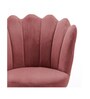 Modern Leisure Velvet Upholstered Shell Ergonomic Mid-Back Adjustable Swivel Chair In Pink Color