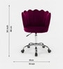 Modern Leisure Velvet Upholstered Shell Ergonomic Mid-Back Adjustable Swivel Chair In Violet Color Modern Leisure Velvet Upholstered Shell Ergonomic Mid-Back Adjustable Swivel Chair In Violet Color