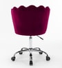 Modern Leisure Velvet Upholstered Shell Ergonomic Mid-Back Adjustable Swivel Chair In Violet Color Modern Leisure Velvet Upholstered Shell Ergonomic Mid-Back Adjustable Swivel Chair In Violet Color