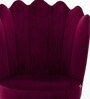 Modern Leisure Velvet Upholstered Shell Ergonomic Mid-Back Adjustable Swivel Chair In Violet Color