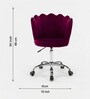 Modern Leisure Velvet Upholstered Shell Ergonomic Mid-Back Adjustable Swivel Chair In Violet Color
