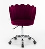 Modern Leisure Velvet Upholstered Shell Ergonomic Mid-Back Adjustable Swivel Chair In Violet Color Modern Leisure Velvet Upholstered Shell Ergonomic Mid-Back Adjustable Swivel Chair In Violet Color