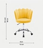 Modern Leisure Velvet Upholstered Shell Ergonomic Mid-Back Adjustable Swivel Chair In Yellow Color Modern Leisure Velvet Upholstered Shell Ergonomic Mid-Back Adjustable Swivel Chair In Yellow Color