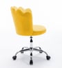 Modern Leisure Velvet Upholstered Shell Ergonomic Mid-Back Adjustable Swivel Chair In Yellow Color Modern Leisure Velvet Upholstered Shell Ergonomic Mid-Back Adjustable Swivel Chair In Yellow Color