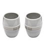 Modern Light Grey Ceramic Set of 4 Bath Accessories Set 