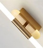 Modern Linear LED Wall Sconce in Brushed Gold