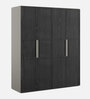 Sonata Modern 4 Door Wardrobe in Textured Grey Finish