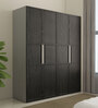 Sonata Modern 4 Door Wardrobe in Textured Grey Finish