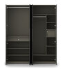 Sonata Modern 4 Door Wardrobe in Textured Grey Finish