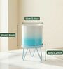 Sky Blue Modern Lucas White Metal Planter