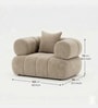Modern Luxury 1 Seater Sofa In Beige Color