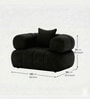 Modern Luxury 1 Seater Sofa In Black Color