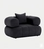Modern Luxury 1 Seater Sofa In Charcoal Grey Color