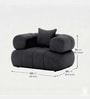 Modern Luxury 1 Seater Sofa In Charcoal Grey Color