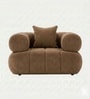 Modern Luxury 1 Seater Sofa In Light Brown Color