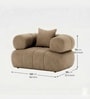 Modern Luxury 1 Seater Sofa In Light Brown Color
