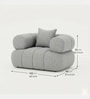 Modern Luxury 1 Seater Sofa In Light Grey Color