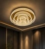 Modern Luxury LED Crystal Ring Ceiling Chandelier   Gold Finish | Designer Flush Mount Light | Dia : 800 MM