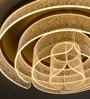 Modern Luxury LED Crystal Ring Ceiling Chandelier   Gold Finish | Designer Flush Mount Light | Dia : 800 MM