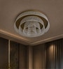 Modern Luxury LED Crystal Ring Ceiling Chandelier   Gold Finish | Designer Flush Mount Light | Dia : 800 MM