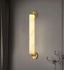 Modern Marble Finish Wall Light with Gold Accents