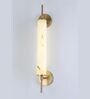 Modern Marble Finish Wall Light with Gold Accents