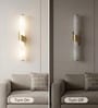 Modern Marble LED Wall Sconce   Elegant Gold Accent Light