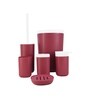 Modern Maroon Acrylic Set of 6 Bath Accessories Set