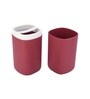 Modern Maroon Acrylic Set of 6 Bath Accessories Set