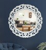 White MDF Modern Decorative Mirror