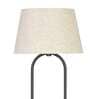 Daisy Off White Cotton Shade Club Floor Lamp With Metal Base