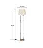 Fabricio Off White Cotton Shade Club Floor Lamp With Metal Base