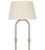 Fabricio Off White Cotton Shade Club Floor Lamp With Metal Base
