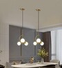 Modern Metal Gold Finish Ceiling Indoor Wall Lamp with Round Globe Glass Shade