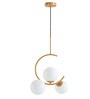 Modern Metal Gold Finish Ceiling Indoor Wall Lamp with Round Globe Glass Shade