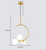 Modern Metal Gold Finish Ceiling Indoor Wall Lamp with Round Globe Glass Shade
