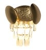 Modern Metal Wall Light With Hammerd & Plain Metal With Crystal Drops
