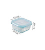 Modern Microwave Safe 250ml Glass & PVC (Set of 2) Lunch Box