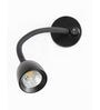 Modern Minimalist Black LED Wall Mounted Spotlight with Flexible Gooseneck Arm