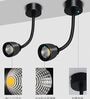 Modern Minimalist Black LED Wall Mounted Spotlight with Flexible Gooseneck Arm