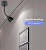 Modern Minimalist Black LED Wall Mounted Spotlight with Flexible Gooseneck Arm