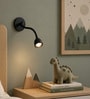 Modern Minimalist Black LED Wall Mounted Spotlight with Flexible Gooseneck Arm