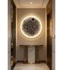 Modern Moon-Inspired Resin Wall Light   700mm Diameter | Tricolor LED Ambient Wall Lamp