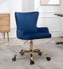 Modern-Motile  Velvet Guest Chairs In Blue  Colour