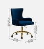 Modern-Motile  Velvet Guest Chairs In Blue  Colour