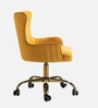 Modern-Motile  Velvet Guest Chairs In Yellow  Colour