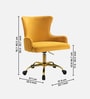 Modern-Motile  Velvet Guest Chairs In Yellow  Colour