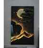 Modern Mountain Tree and Sun 3D Relief Mural Wall Art with LED